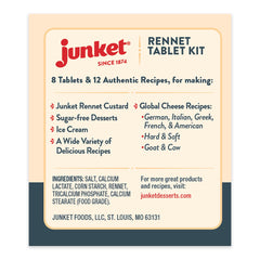 Junket Rennet Tablets 0.23 ounce two pack label closeup