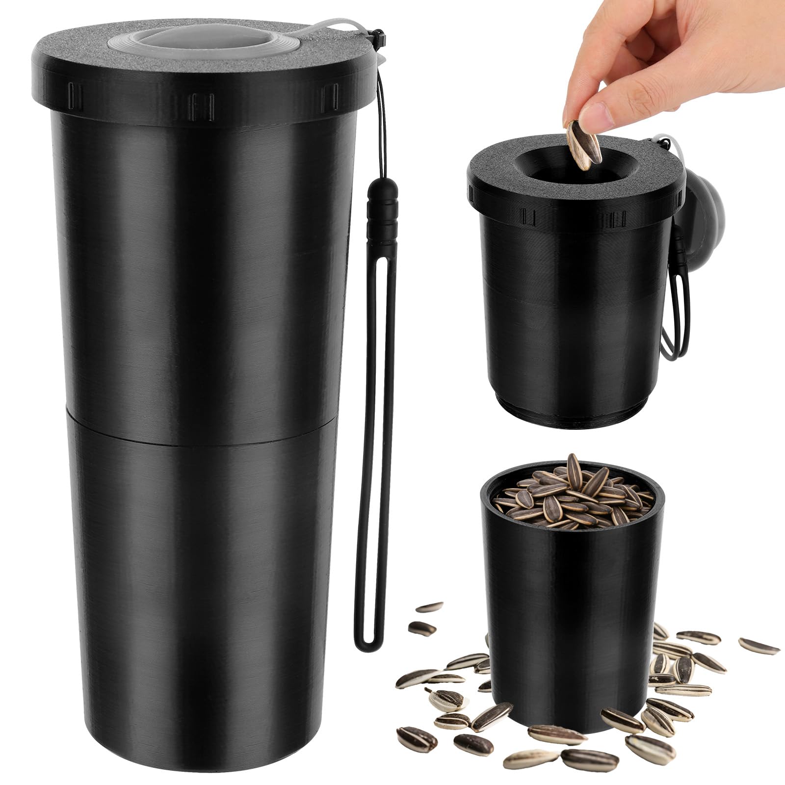 Palksky sunflower seed cup with shell storage for car