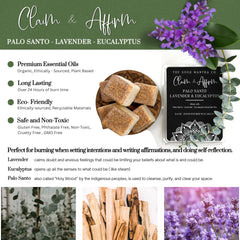 Palo Santo Lavender & Eucalyptus smudge wax melts close up pack