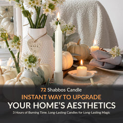 Dripless white candles for Shabbat candlesticks