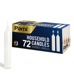 PAMI traditional Shabbat candle sticks 72-pack set