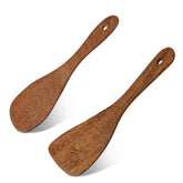 PAMISO rice paddle 8 inch natural wood 2pcs set