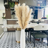 55 inch natural beige pampas grass tall decor for wedding and boho home