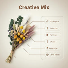 pampas grass dried flowers bundle
