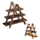 Pansente 3 Tier Wooden Serving Tray stacked tiers
