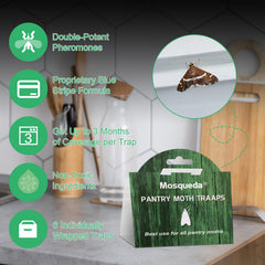 Pheromone pantry moth traps with strong adhesive surface