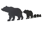 Papa bear from Wooden Black Bear Family Set of 5 8 3/4 inches long 4 3/4 inches tall