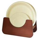 Paper Plate Dispenser wooden frame holds 6-10 inch plates