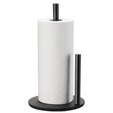 Paper towel holder kitchen black with weighted base 11.8 inches tall