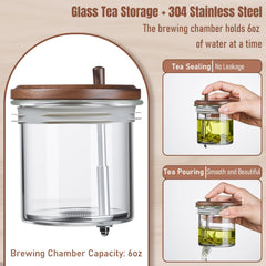 304 stainless steel infuser inside PARACITY Enchanti tea pot