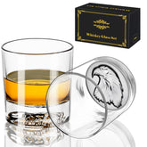 PARACITY whiskey glasses with eagle pattern and thick bottom