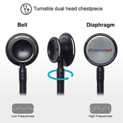 Paramed stethoscope four ear tips sizes small medium large