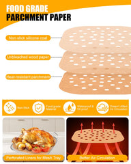 Nonstick parchment liners for air fryer Nutrichef