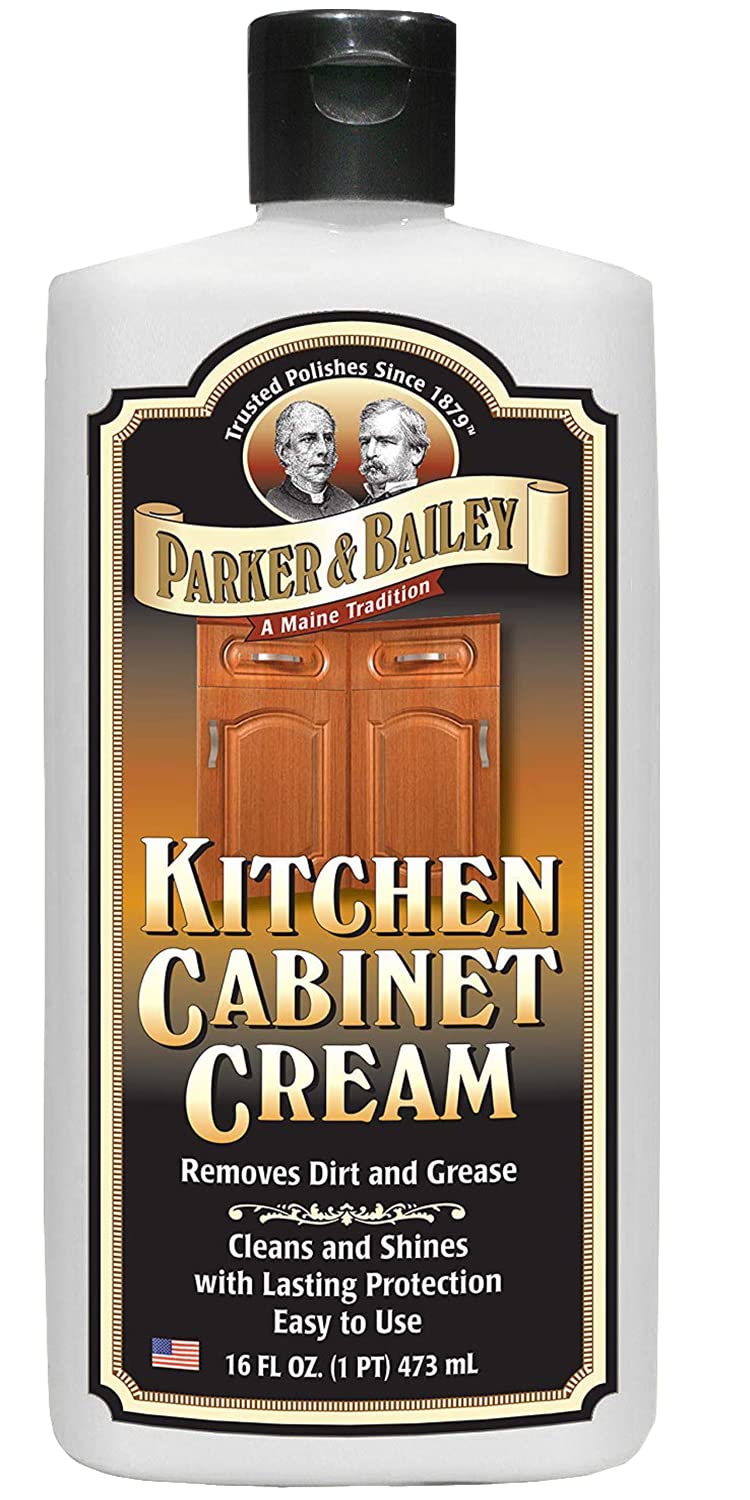Parker and Bailey kitchen cabinet cream wood cleaner bottle label