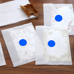 Adhesive round labels for office and classroom use