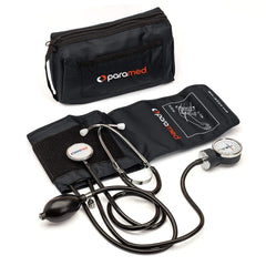 Paramed aneroid sphygmomanometer with stethoscope kit displayed