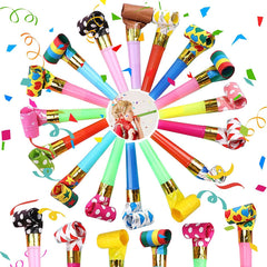 25pcs party blowers in assorted colors