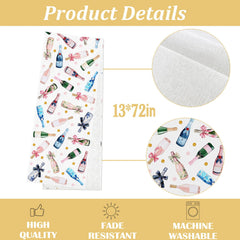 Polyester linen-like texture of Heyfary champagne table runner