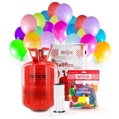 Party Factory helium bottle with 50 balloons