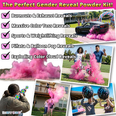 Holi powder pink PARTY GOAT 6 lb bulk pack split into two 3 lb bags
