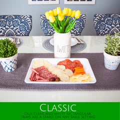 BPA free clear plastic serving tray by Plasticpro