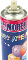 Colorful party streamer spray can for celebrations