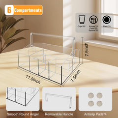 clear acrylic silverware holder for party setup
