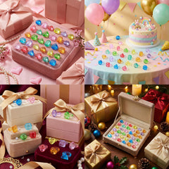 PASEMM colorful resin rings for kids in various shapes