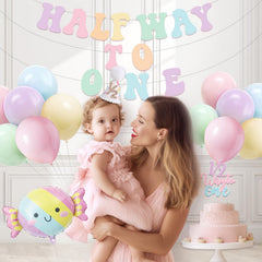 12 inch pastel latex balloons blue yellow pink ivory white fuchsia green