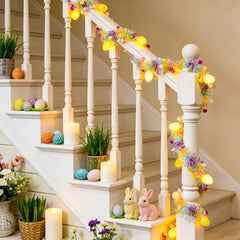 USB powered Easter egg garland suitable for indoor and outdoor use