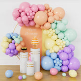 Pastel rainbow balloons arch kit with six colors for party decor