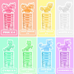 Pastel unicorn bubble wand designs ready for goody bags and parties