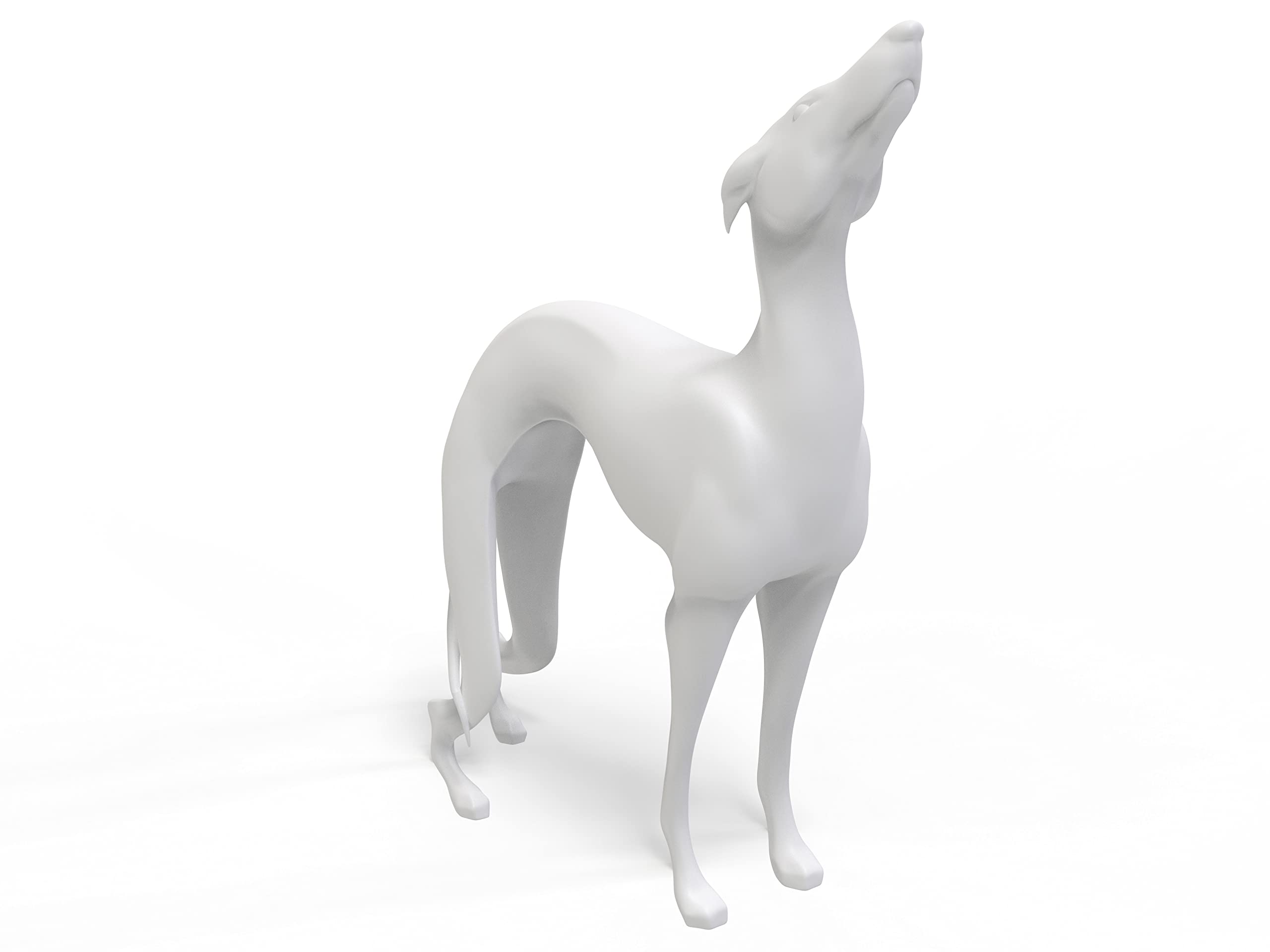 Pat the Dog Figurine white greyhound miniature desk decor