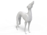 Pat the Dog Figurine white greyhound miniature desk decor