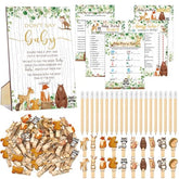 Patelai 321 pieces wooden game supply packaging for woodland animal baby shower
