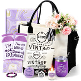 Patelai 60th birthday gifts for women tote bag and makeup bag set