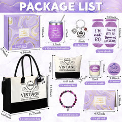 8 piece gift set includes tote bag makeup bag and tumbler