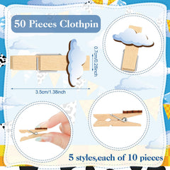 250 baby shower cards and 50 clothespins included