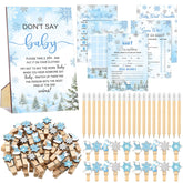 Patelai blue snowflake sign for baby shower decor