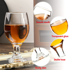 Patelai crystal glass stemmed goblets 13.5 oz capacity