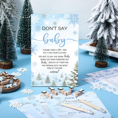 Wooden clothespins set for baby shower