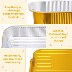 Gold aluminum pan with lid Patelai 9x13 image 3