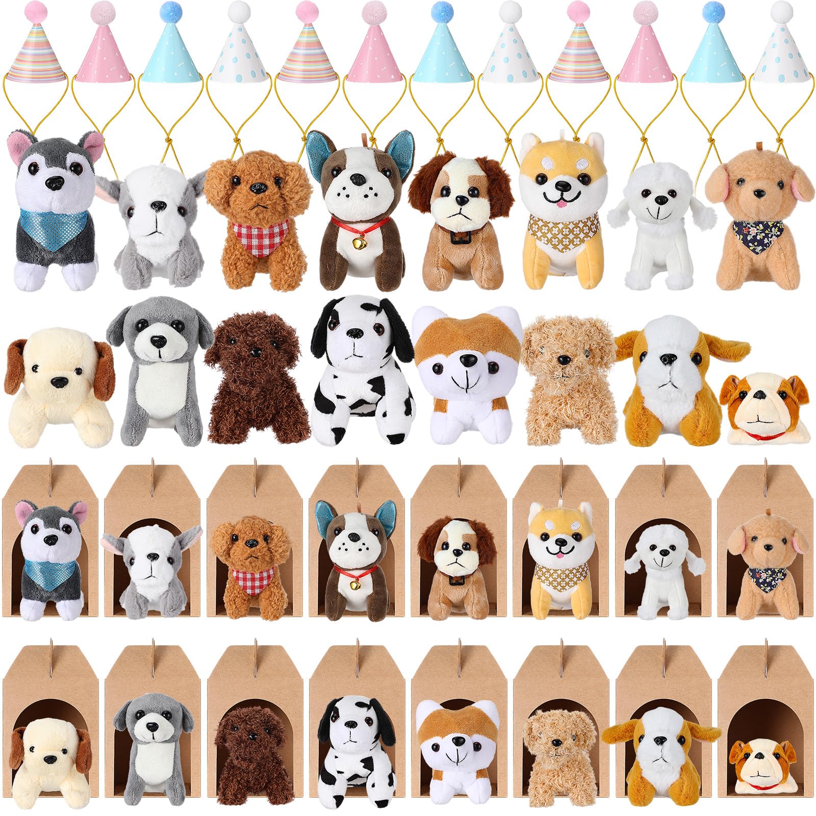 Patelai mini plush puppy dogs assortment