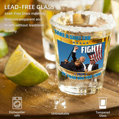 Dishwasher safe 2 oz shot glass with scratch resistant print