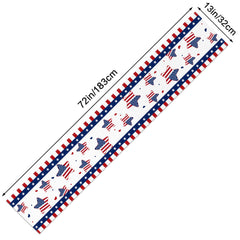13 x 72 inch patriotic table runner fits 4-6 seat table
