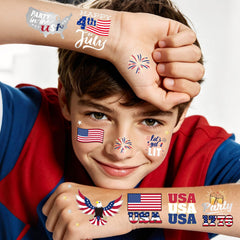 Patriotic USA temporary tattoos for celebrations
