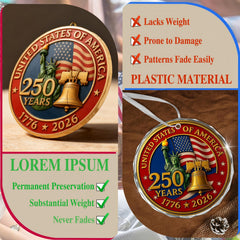 Patriotic USA ornament suitable for Christmas tree