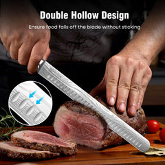 PAUDIN Brisket Knife granton blade reduces friction