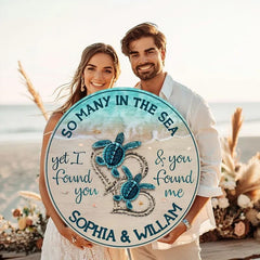 Two size options 11.8 inch and 18.1 inch turtle sign