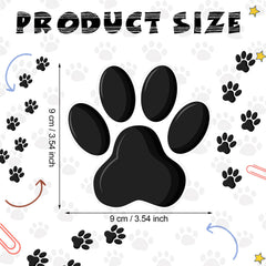 Paw print magnets on bulletin board for classroom